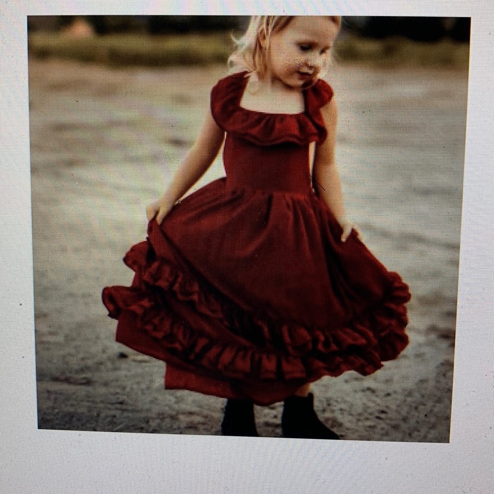 Nellie ruffle Maxie dress WINE